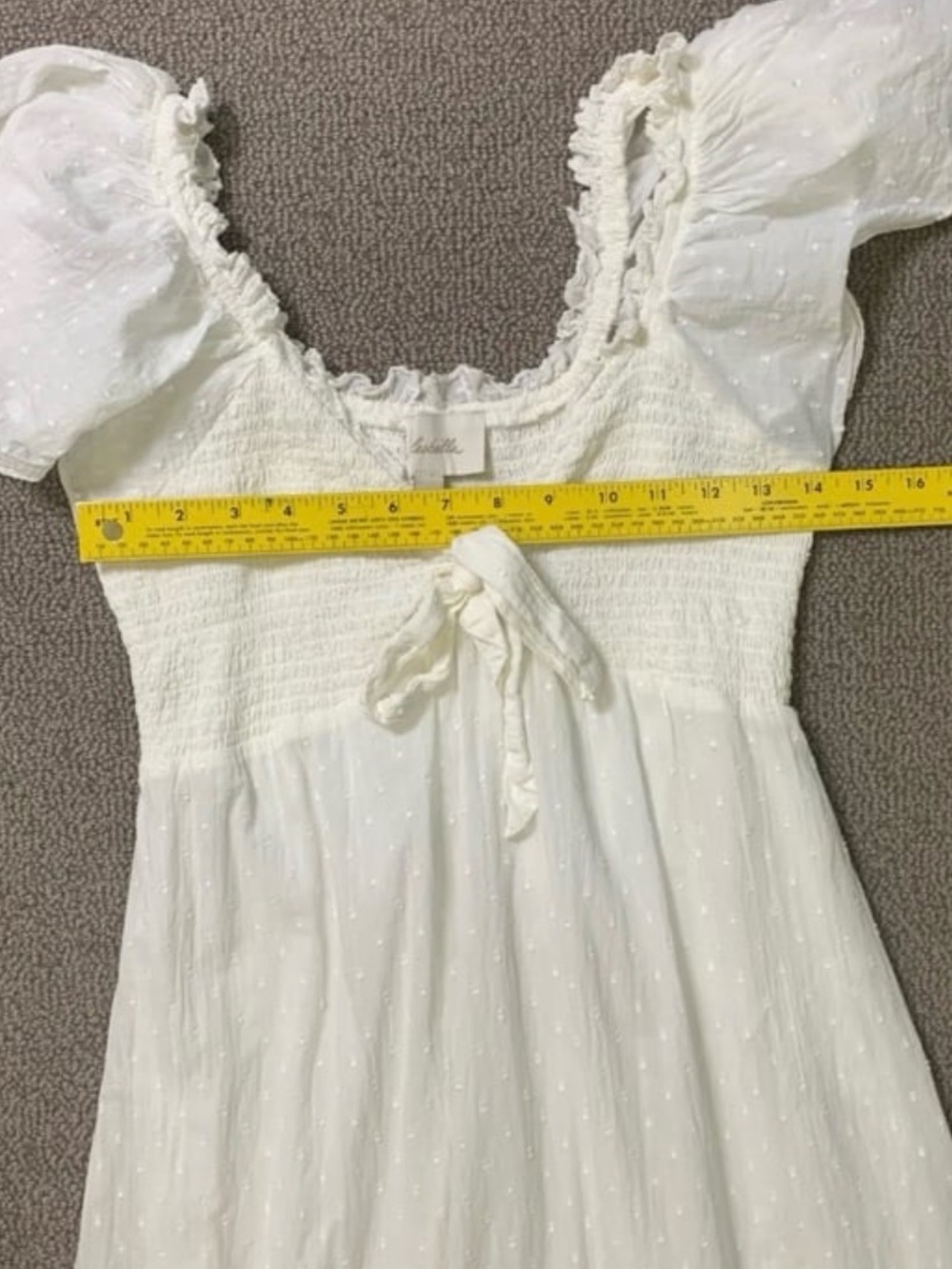 Gorgeous Cleobella Ashlyn Organic Cotton Puff Sleeve Midi Dress with Tie Front - Picture 9 of 15